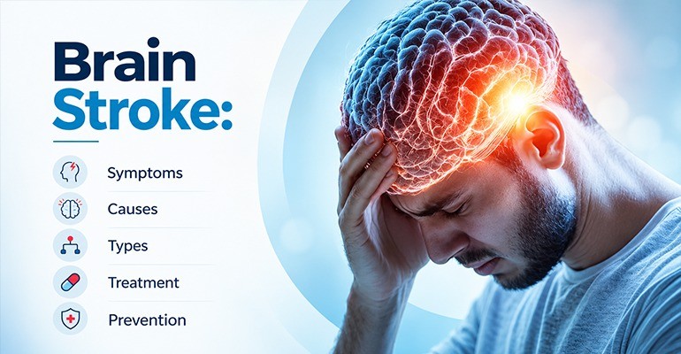 Brain Stroke: Symptoms, Causes, Types, Treatment & Prevention